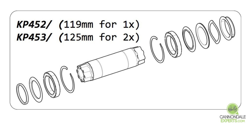 Cannondale BB30 Bottom Bracket 119mm Ai KP452/