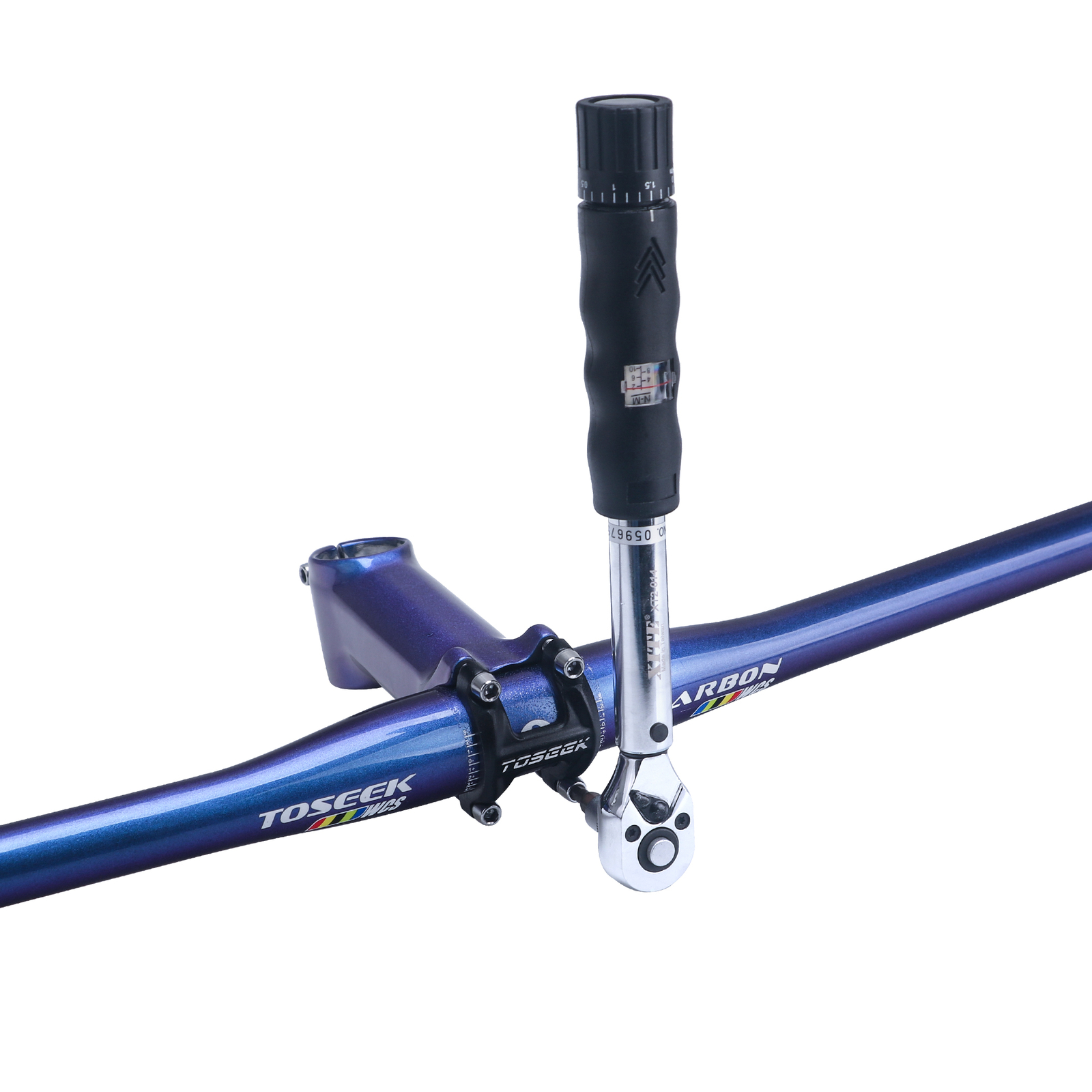 Blue Purple Carbon Handlebar Mountain Bicycle Flat Bar Rise Bar 31.8*600-760mm