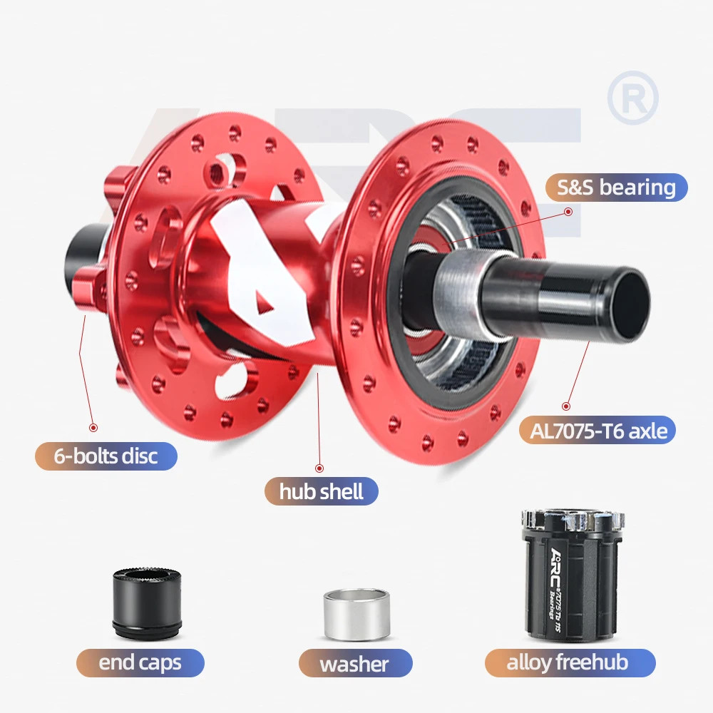 6 Pawls Hub MT009 MTB Hub Front 9X100 Rear 10X135Mm 6 Bolt Disc Brake Bike Bicyc