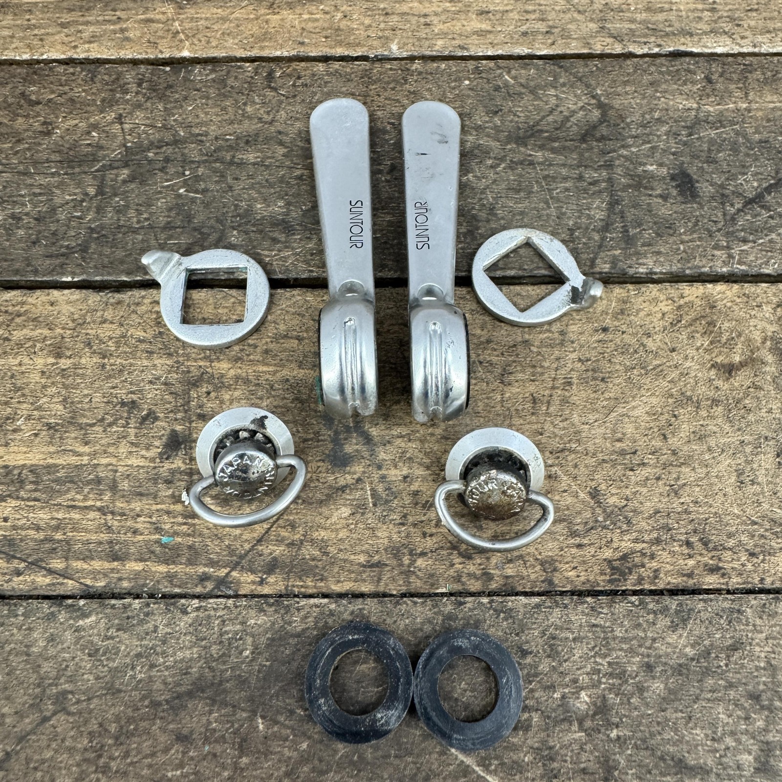 Vintage SunTour 6 Speed Downtube Friction Shifter Set Friction 6s Cyclone Superb
