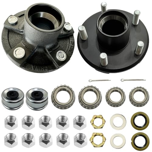 Sets Trailer Hub Kit 5 Bolt4.5″,Trailer Axle Kit for000 lb 5 Lug Fits 1-1/16″ 2