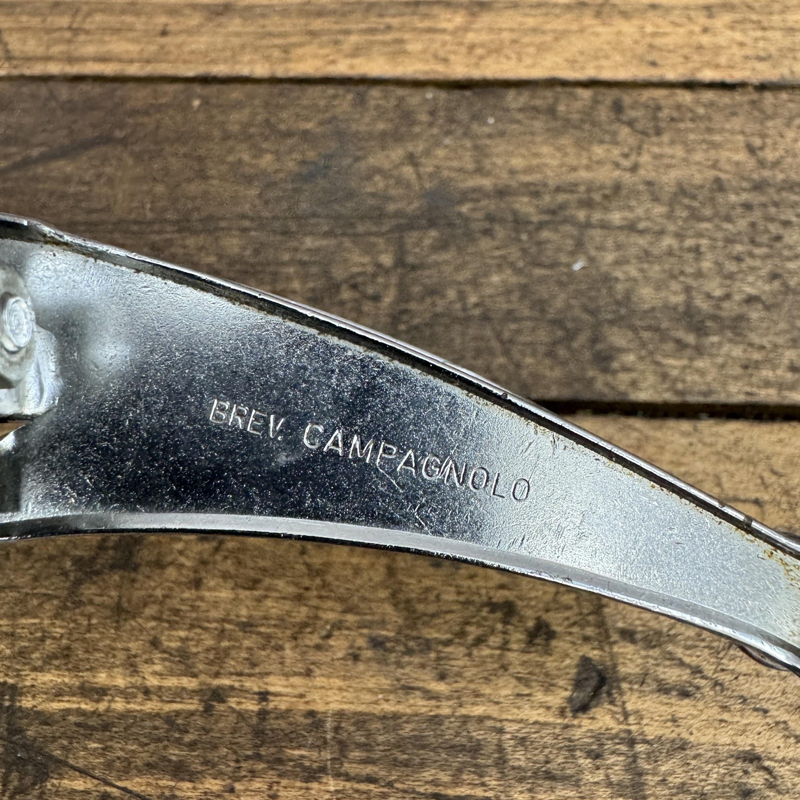 Vintage Campagnolo Front Derailleur 28.6 Clamp Double Bottom Pull Italy Silver