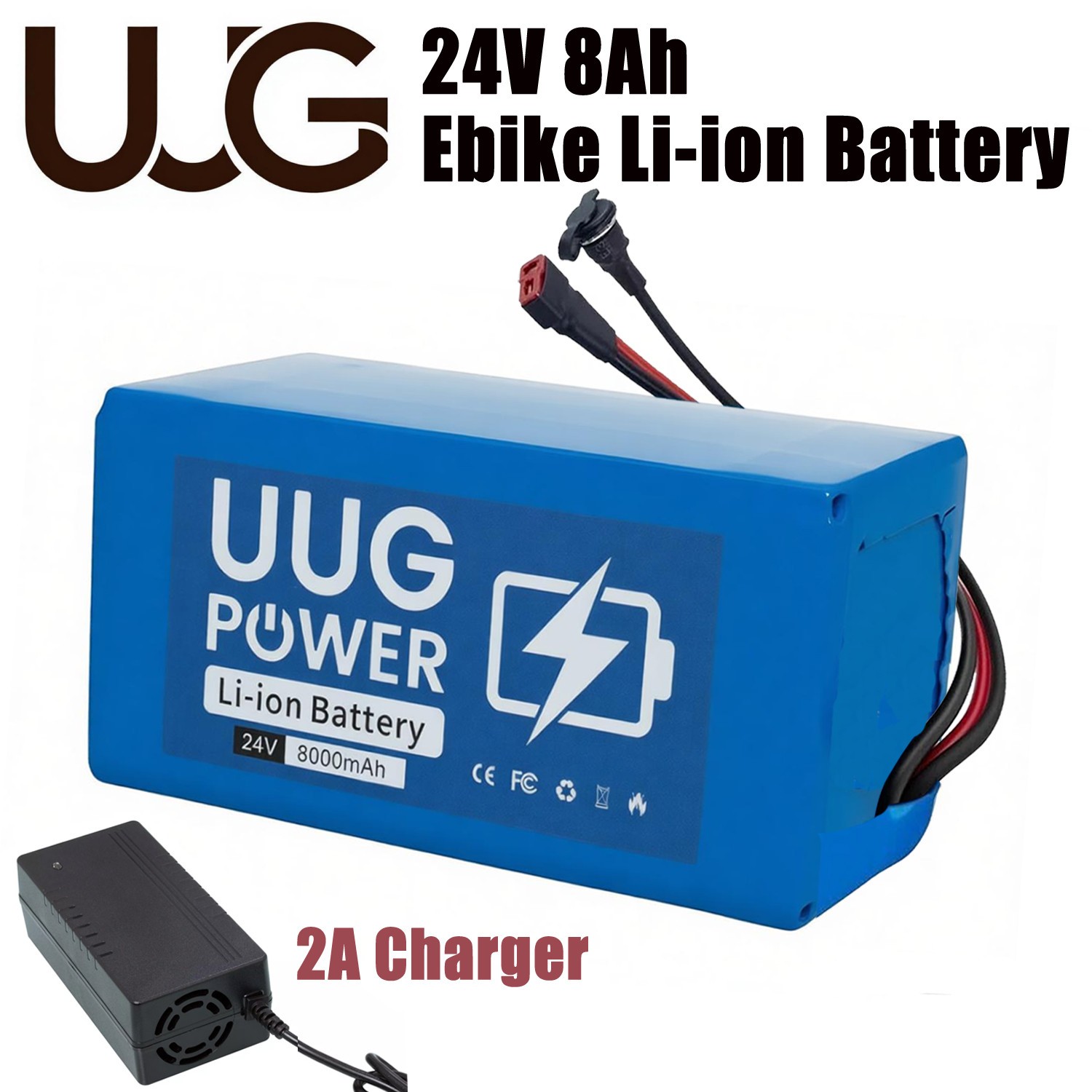 24V Ebike Battery 8AH 800W Electric Bicycle Lithium Scooter Battery Pack BMS