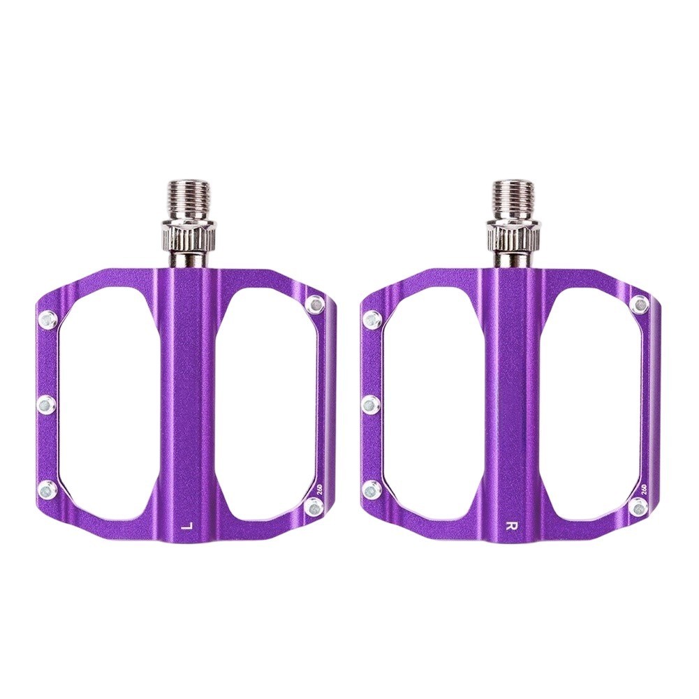 Aluminum Alloy Flat Pedals 11cm x 9.2cm with Anodized Coating for Long Life