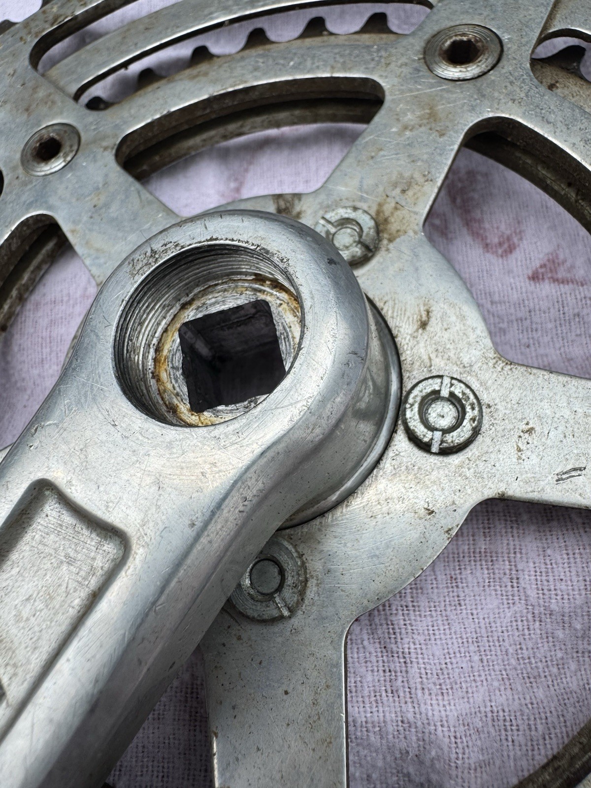 Nervar Crankset Square Taper 170 54/40 50.4 BCD Schwinn Vintage Bicycle Touring