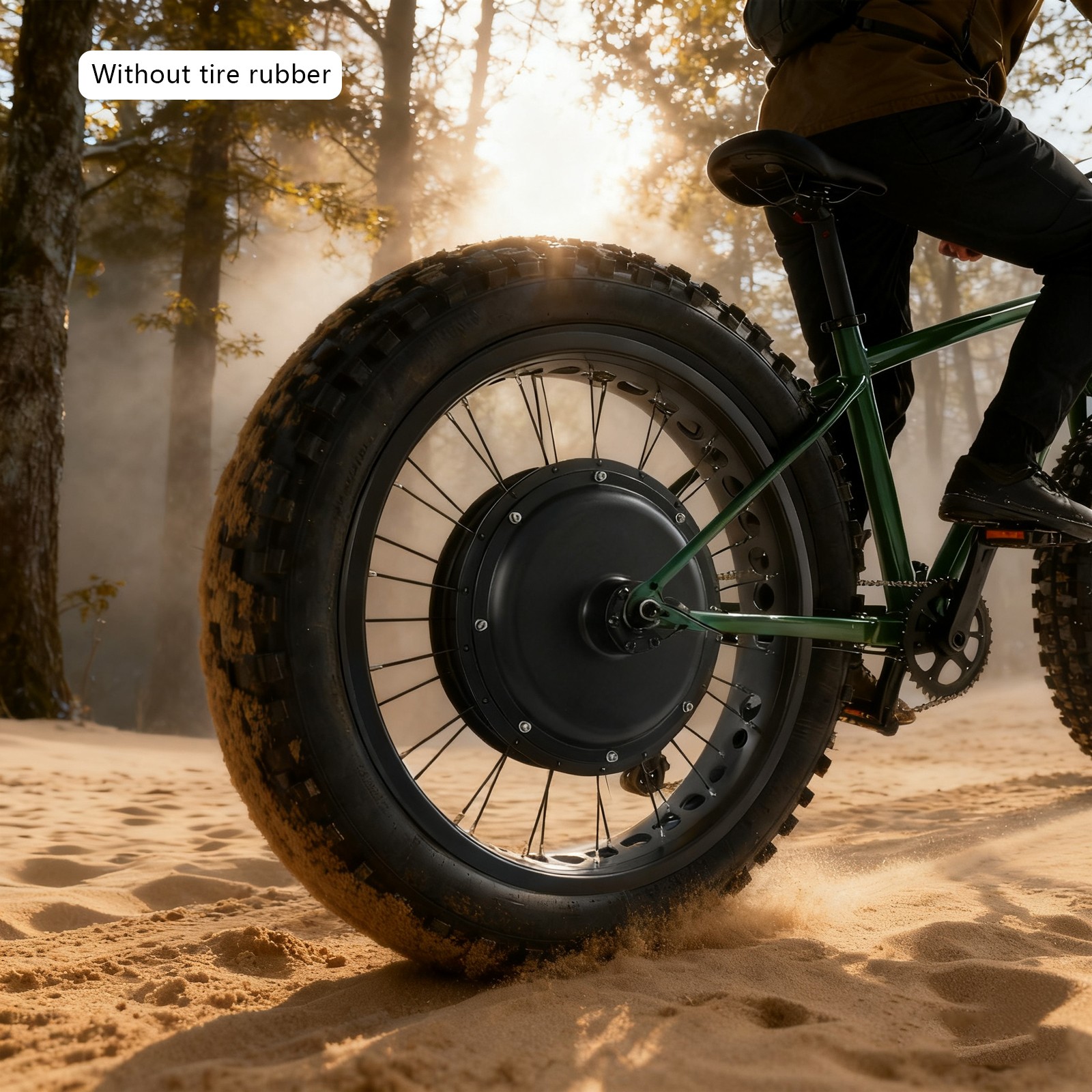 20″ 48V Fat Tire Electric Bike Rear Wheel Hub Motor Snow Bike Conversion Kit 2KW