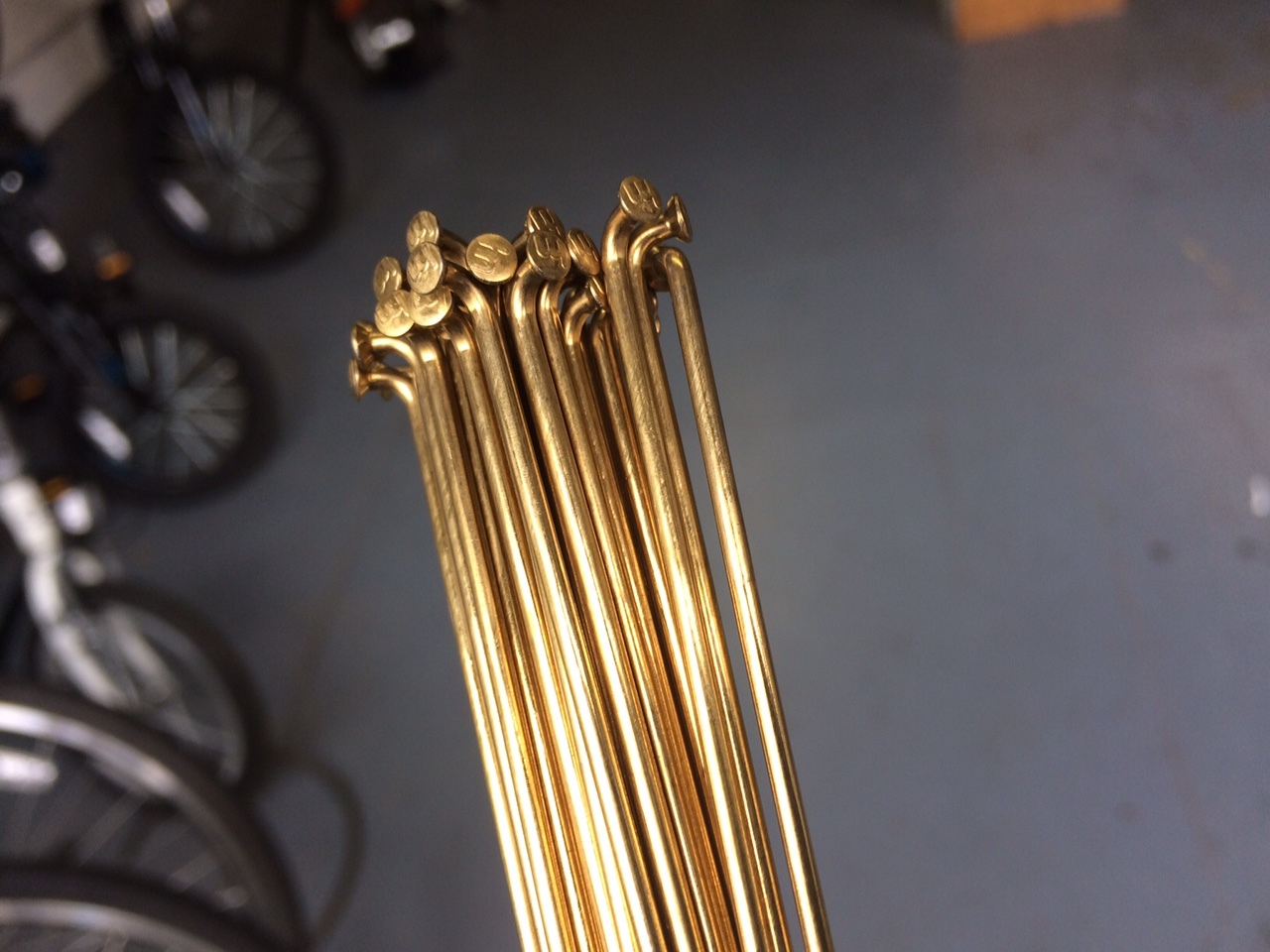 GOLD..2mm.straight gauge, J bend.Cut to any size 60 through 308mm. set of 14pc.