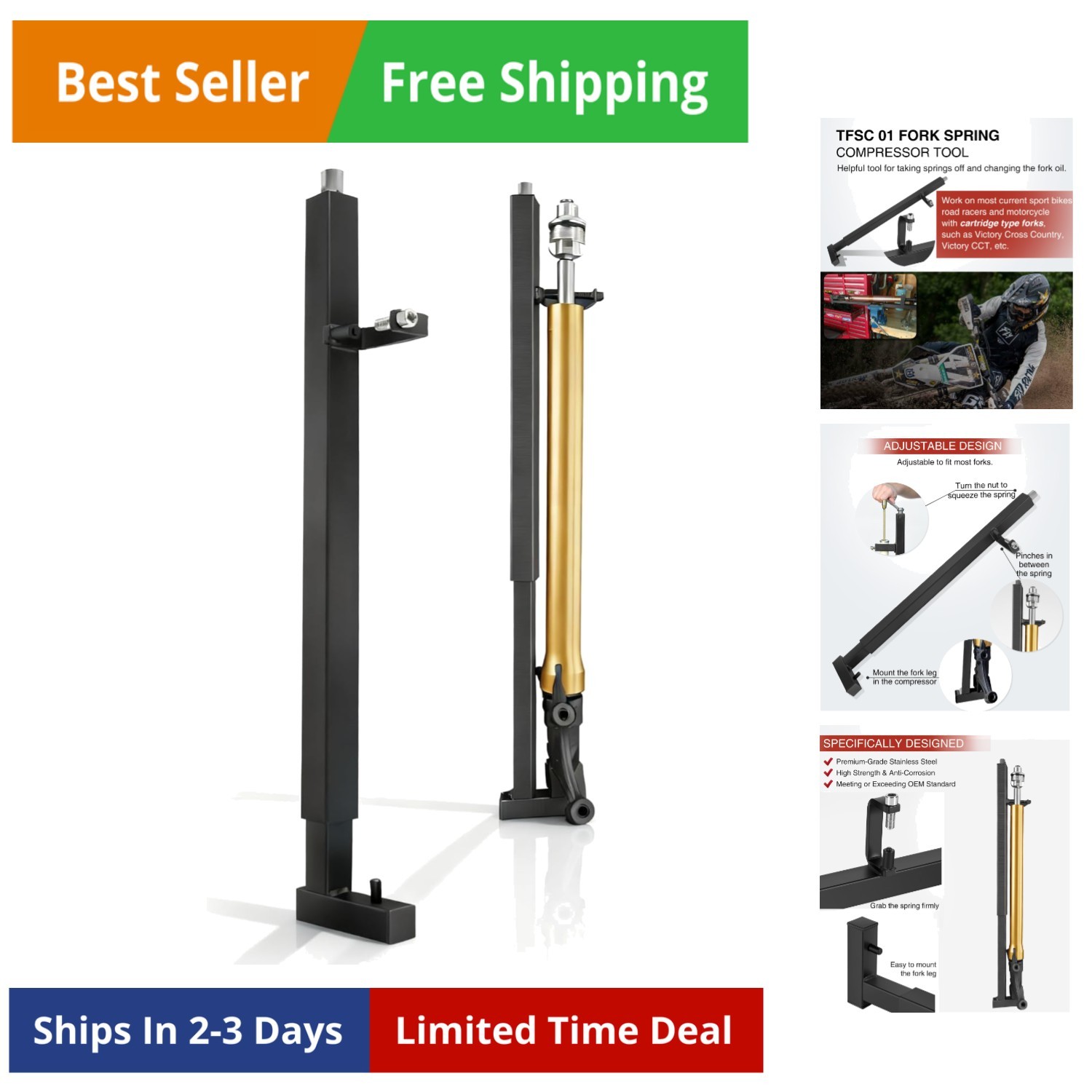 Fork Spring Compressor Tool, Powder Coated, Replace Front Fork Seals and Oil …