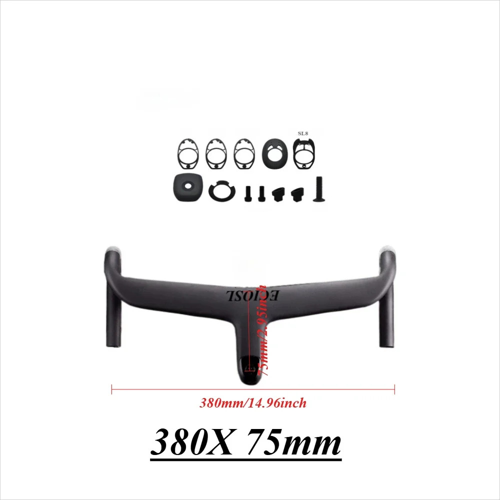 Carbon Internal Cable Routing Di2 Cockpit Handlebar and Stem for Road Bicycle