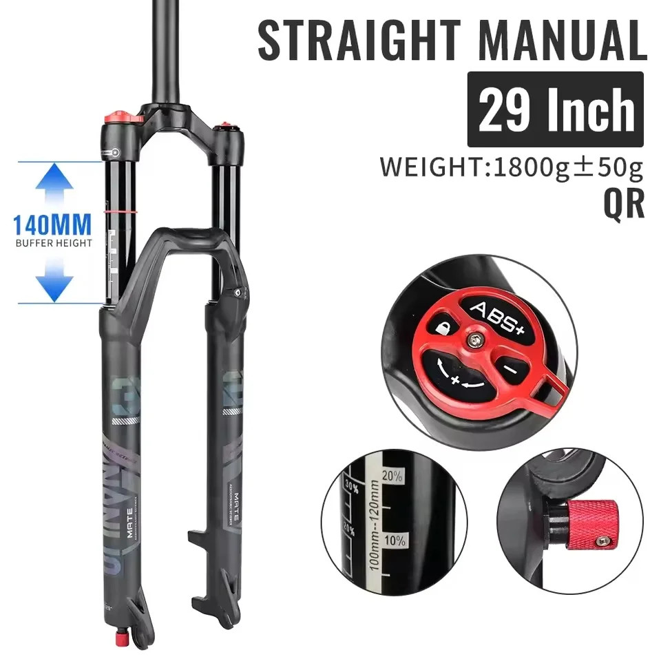 26/27.5/29er MTB BicycleRebound Adjust Lockout Boost Air Fork 120/140mm Travel
