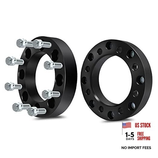 2Pcs 8×6.5 to 8×180 Wheel Adapters 1.5 inch Thread Pitch 14×1.5 Hub Bore