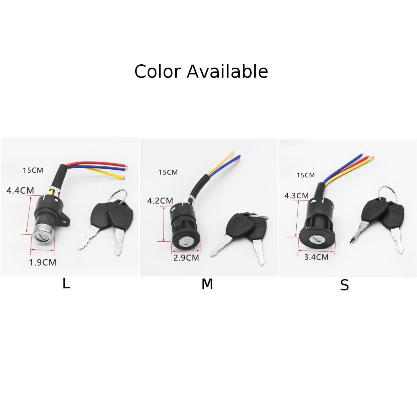 Electric Bike Ignition Key Keys E-Bike Lock E-Bike 3 Wire Easy To Install