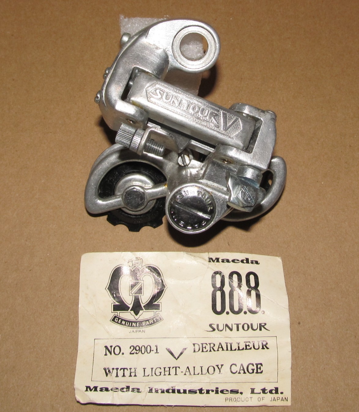 NOS Suntour V Short Cage Rear Derailleur Missing Anchor Bolt, NEW Old Stock