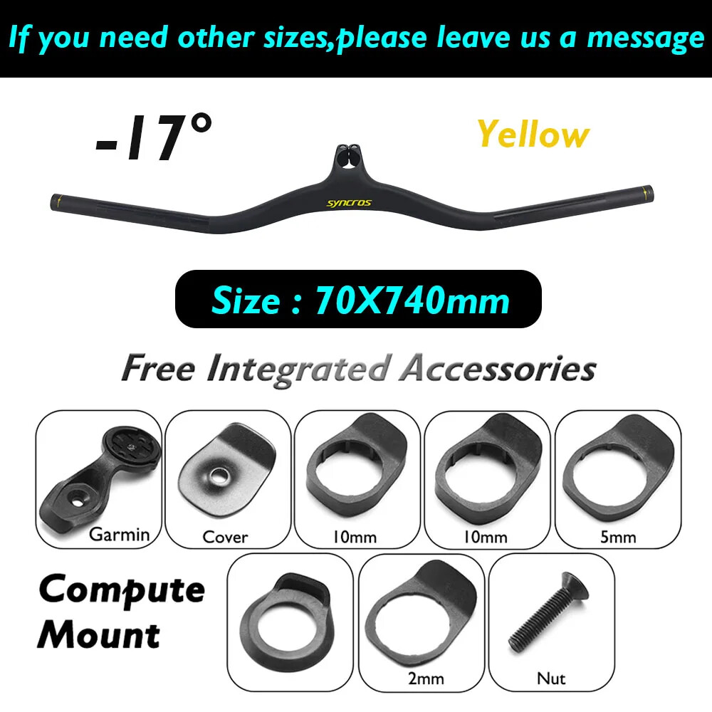 660 -740mm FRASER IC Carbon Fiber MTB Bicycle Handlebar Integrated with Stem