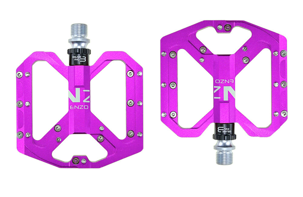9/16 in Bicycle Flat Pedals Sealed Bearing Aluminum Mountain Bike Pedals 345g