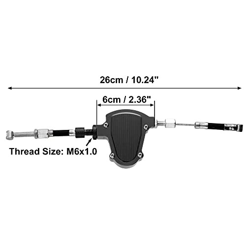 Universal CNC Aluminum Alloy Motorcycles Easy Stunt Pull Clutch Cable Black