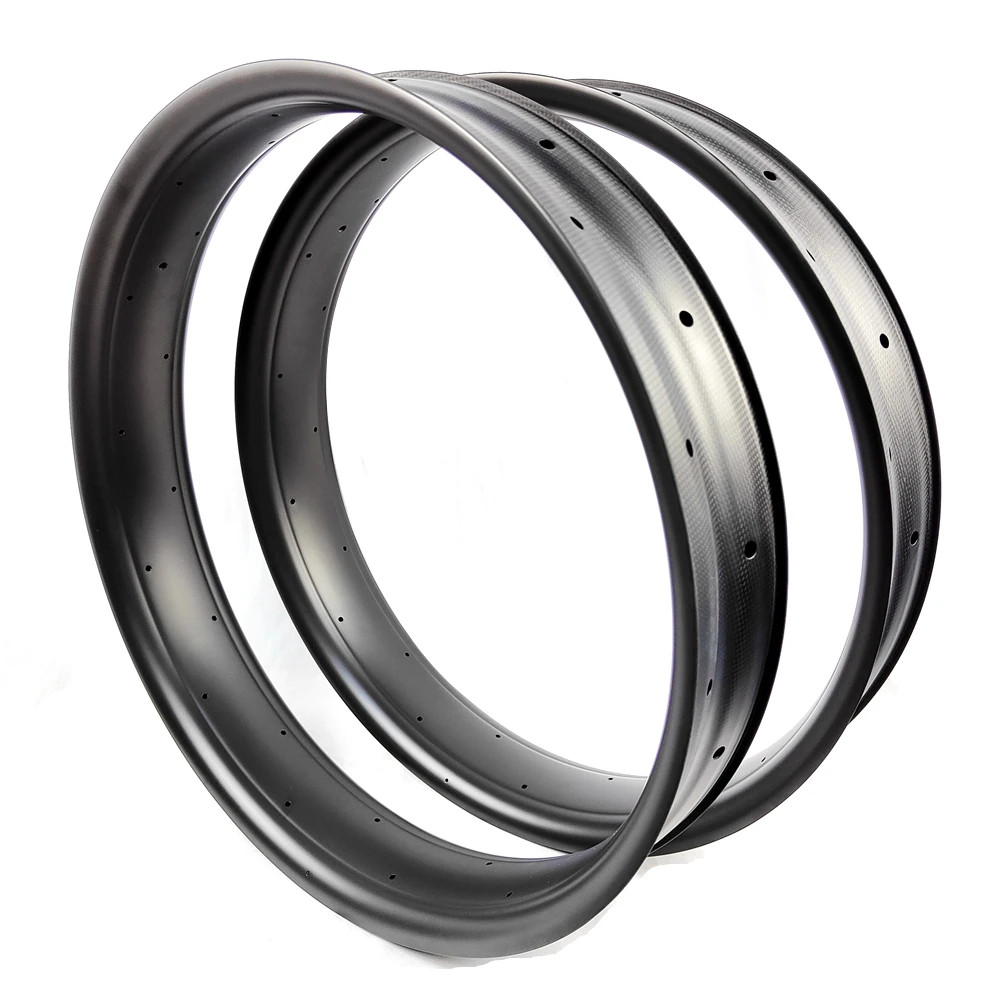 26er 100*25mm Full Carbon Snow Fat Bicycly Disc Brake Rim Matte Glossy UD/3K