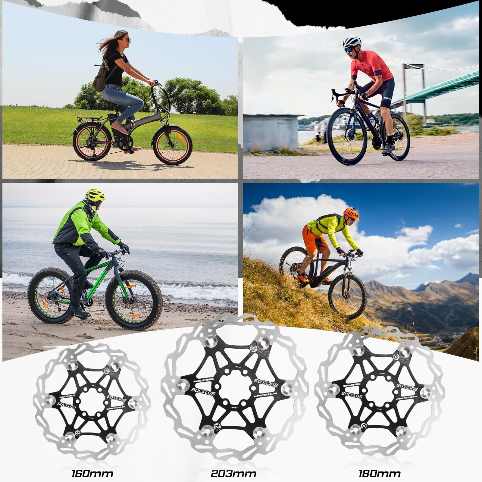 Ultra-Light Floating Disc Brake Rotor 160mm 180mm 203mm for MTB Road BMX – Stain