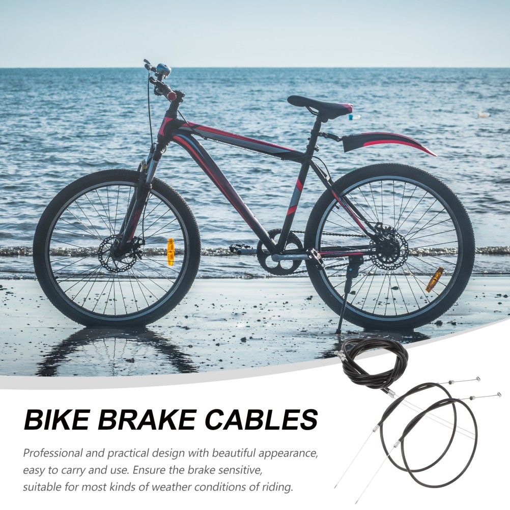 1 Set Professional Bike Brake Cable Kit Black Stainless Steel PVC Durable Use