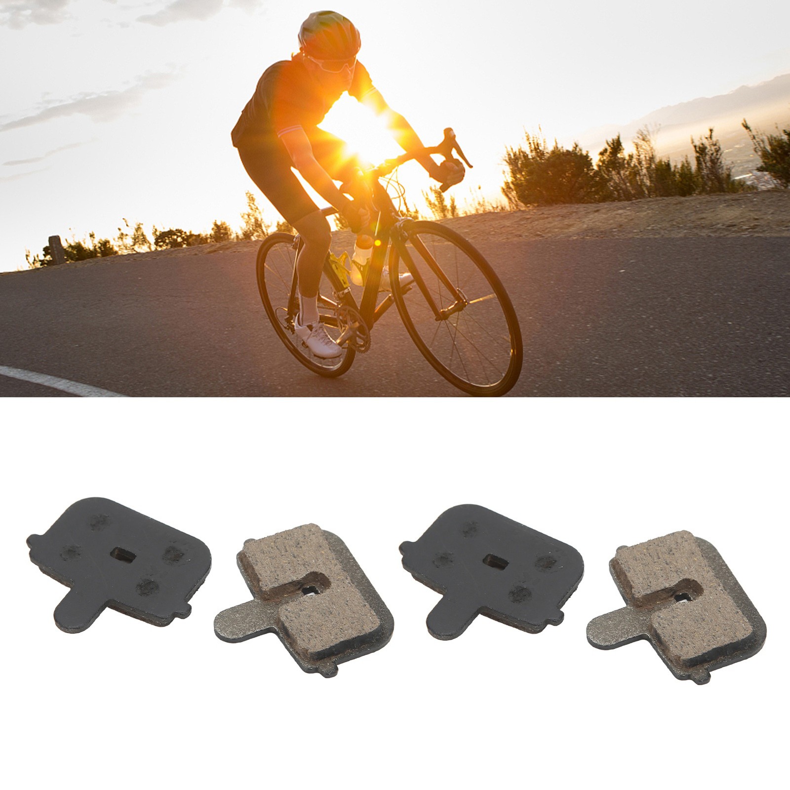 2 Sets Bicycle Disc Pads Small Light Portable Bike Brake Pad Replacement