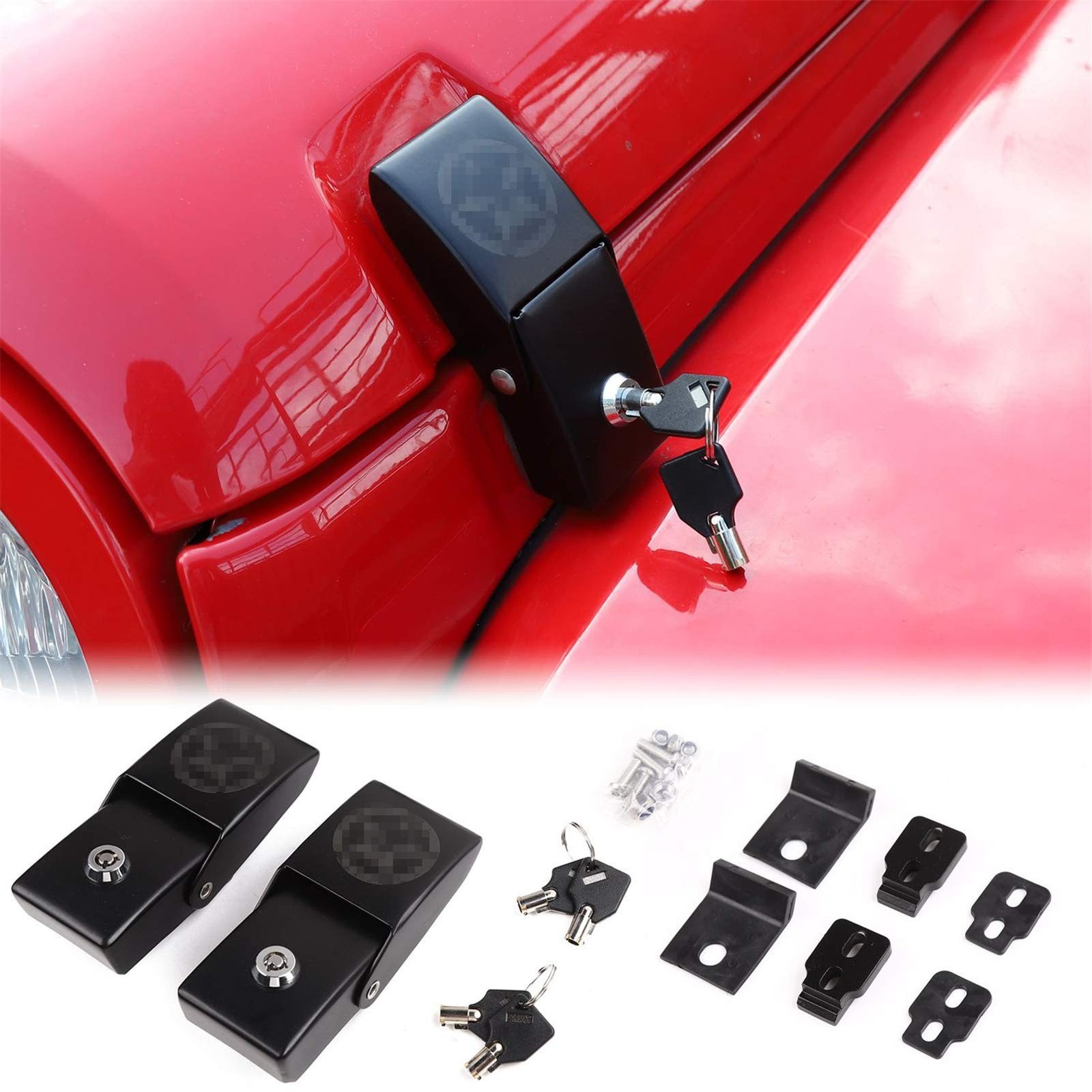 JeCar Hood Latches Locking Hood Catch Kit Aluminum Alloy Hood Locks Compatibl…