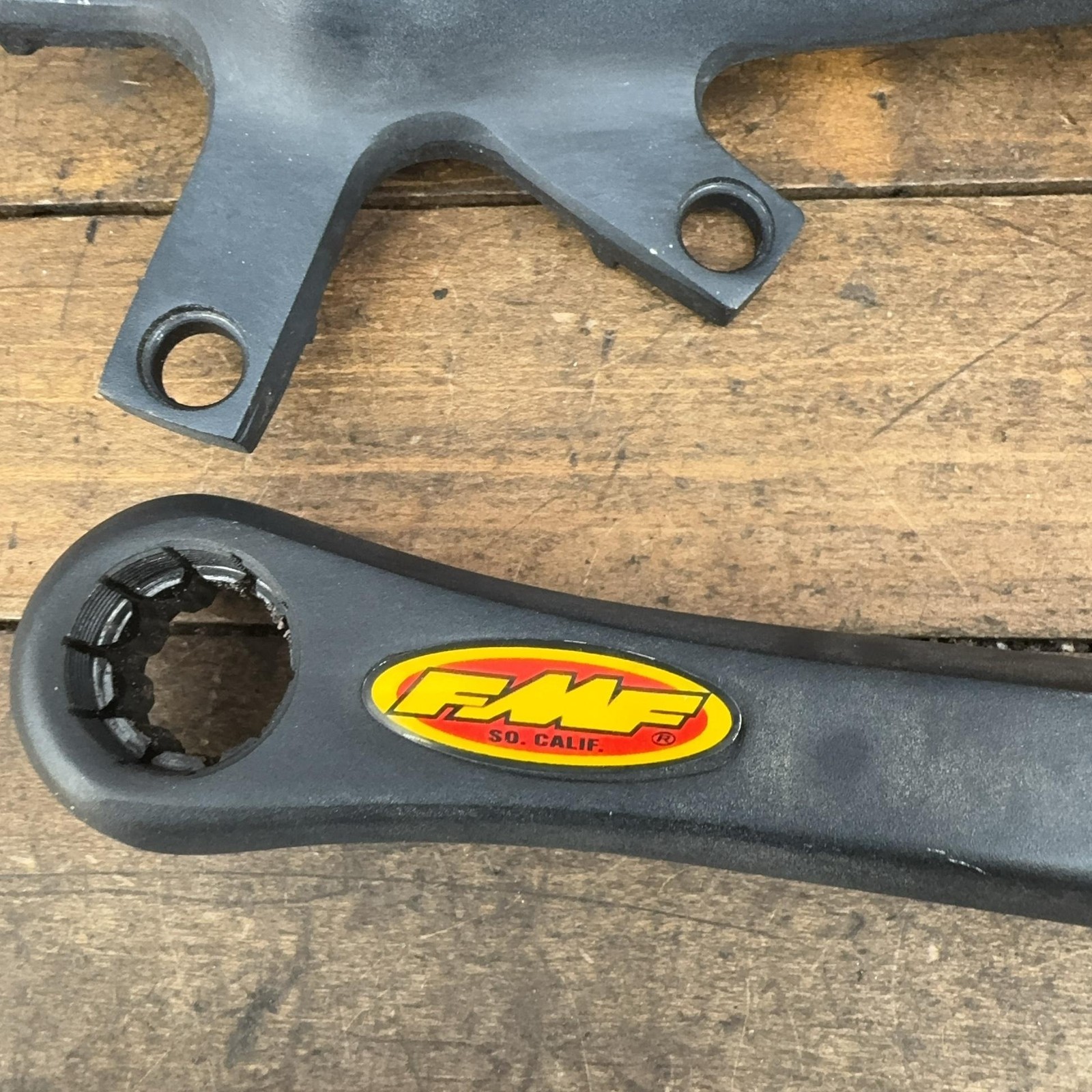 Vintage FMF BMX Crankset 175mm 110 BCD Splined Forged Arms Bottom Bracket Thread
