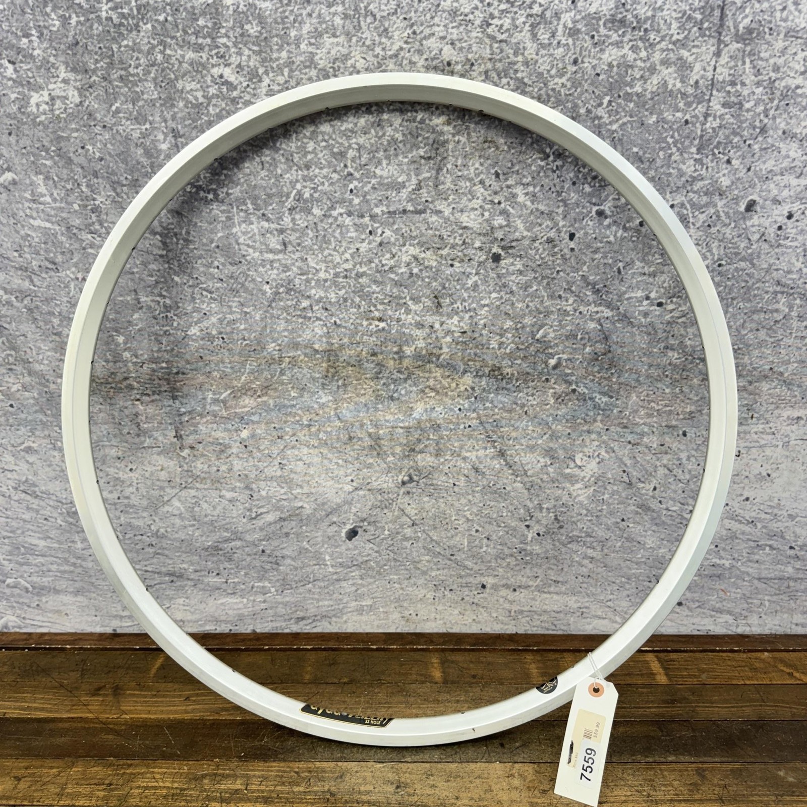 Vintage Velocity Dyad 700c Rim 32H Silver NOS Clincher Alloy Road Australia