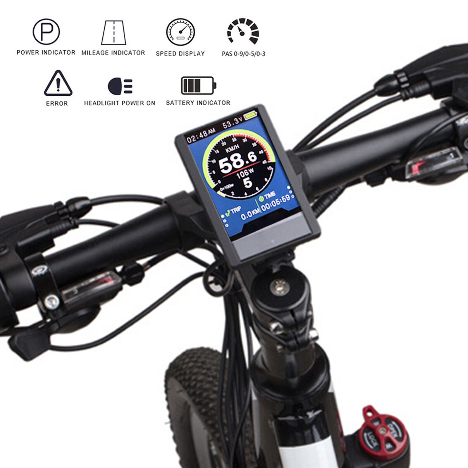 P850C Display Colorful LCD for BAFANG Mid Dvive Motor BBS01 BBS02 BBSHD Ebike