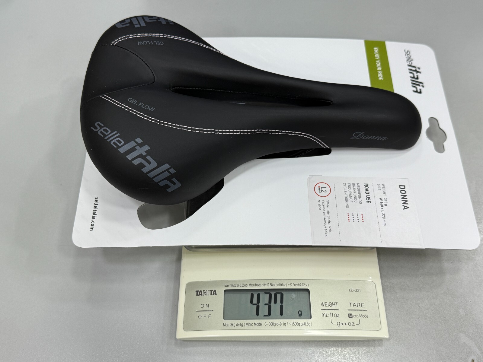 Selle Italia Donna Flow FeC Alloy Rail (Lady) Saddle L2 (168 x 270mm) Black