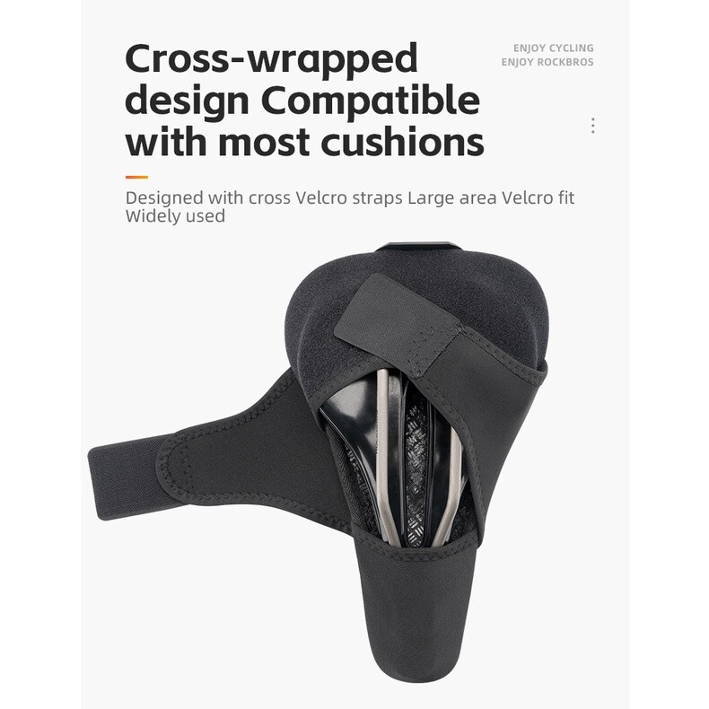 ROCKBROS Bike Seat Cover-Memory Foam Silicone Padded Comfortable Seat Cushion
