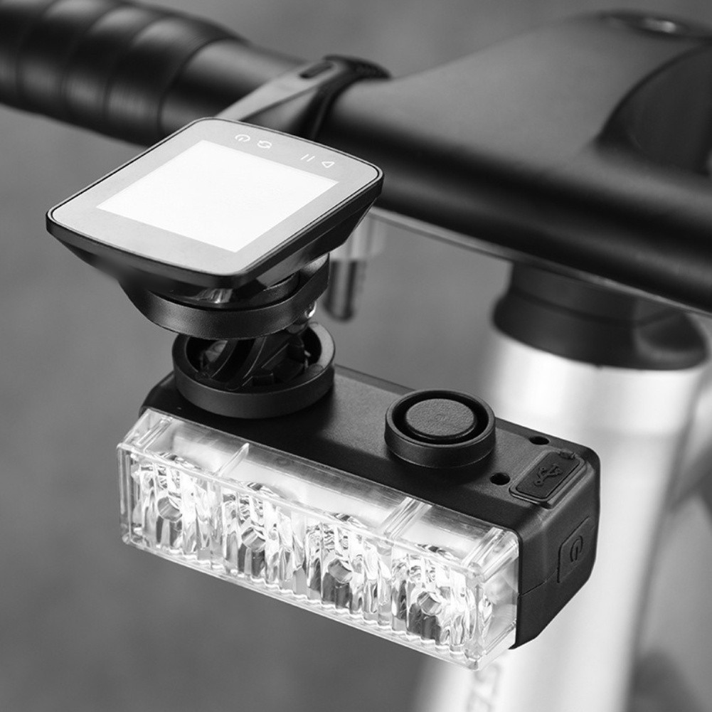 Adjustable Light Modes Cycling Safety LED Bike Light 120dB Volume Controller