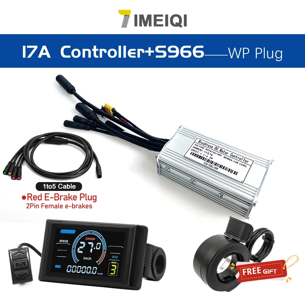 E-bike 3-Mode Sine Wave Waterproof Controller 17A 26A 30A 24V/36V/48V Display