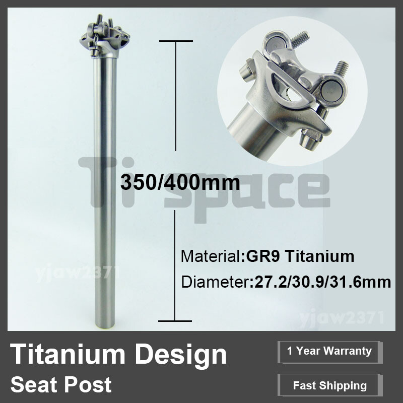 Ti space Titanium Seatpost Bike Bicycle GR9Ti3Al2.5V 350/400mm 27.2/30.9/31.6mm