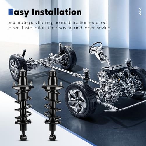 Rear Pair Struts Assembly w/Coil Spring Shock Absorber Fit for Honda Civic