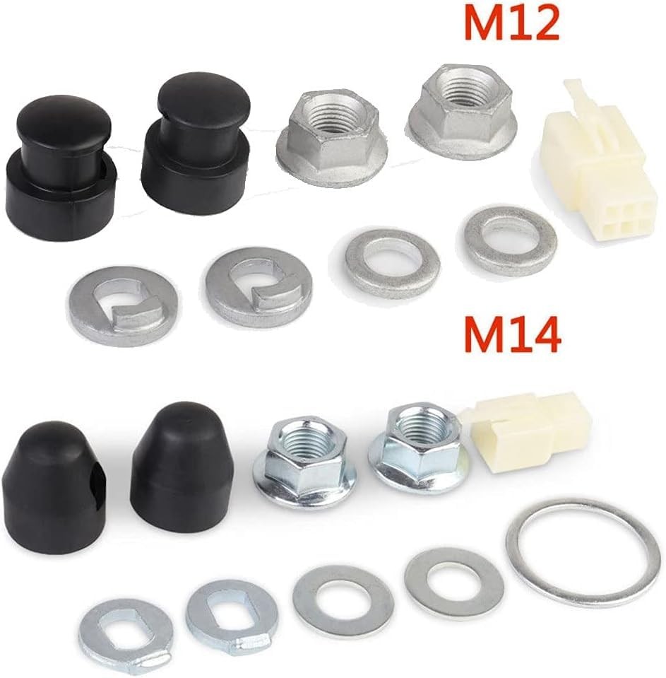 EBike Electric for Bicycle Hub Motor Axle M12 Front Lock Nut/Lock Washer / /N…