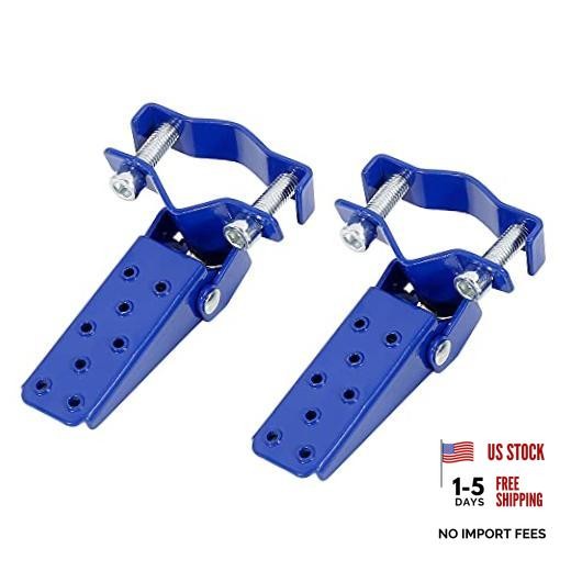 1 Pair 8mm Stainless Steel Universal Motorcycle Folding Rearsets Rear Blue