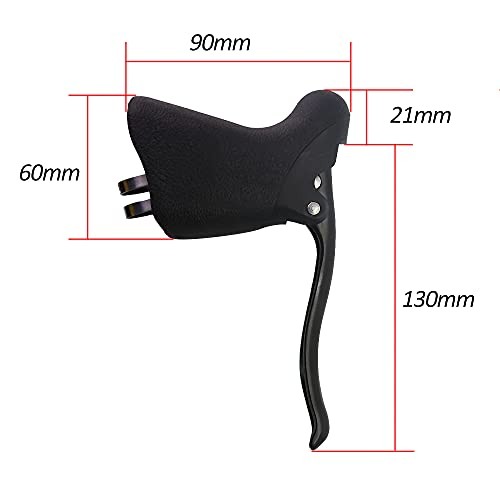 Road Bicycle Fixie Bike Drop Handlebar Brake Levers Set Time Trial Ergo Black