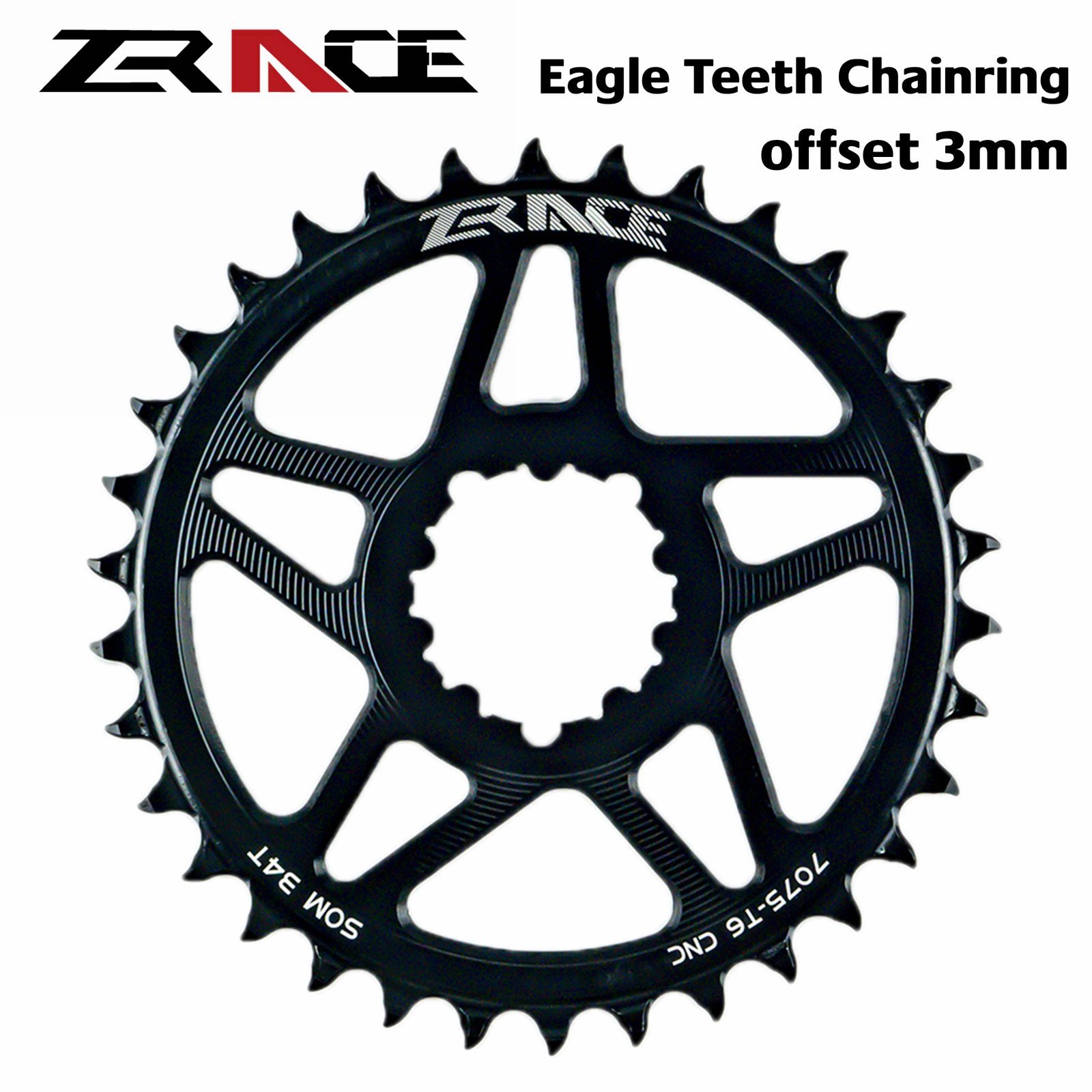 Zrace Bike Chainrings Eagle Tooth Offset 3Mm Mtb Chainwheel 10S 11S 12S