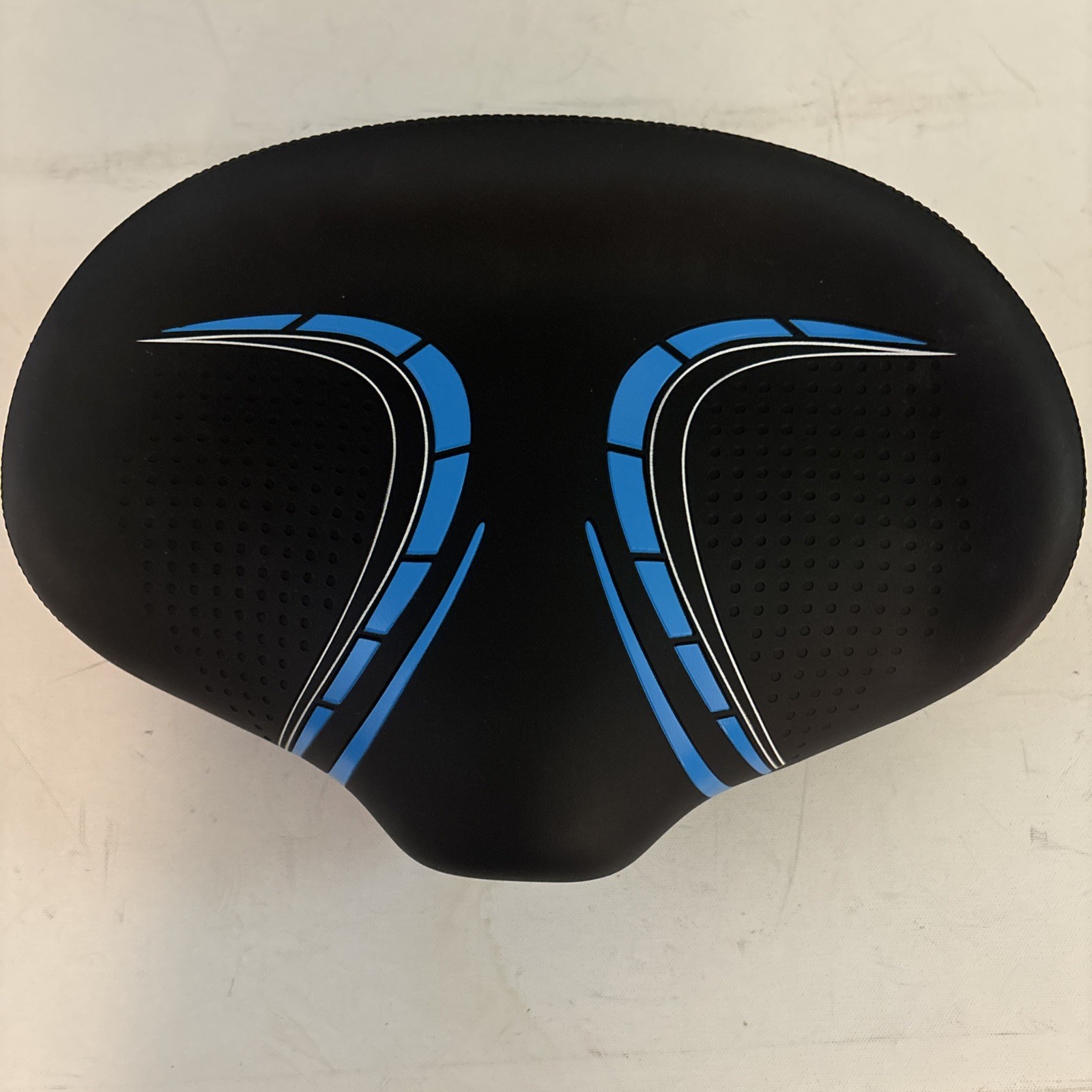 BLUEWIND Noseless PU Leather Shock Absorbing Oversized Memory Foam Bike Seat