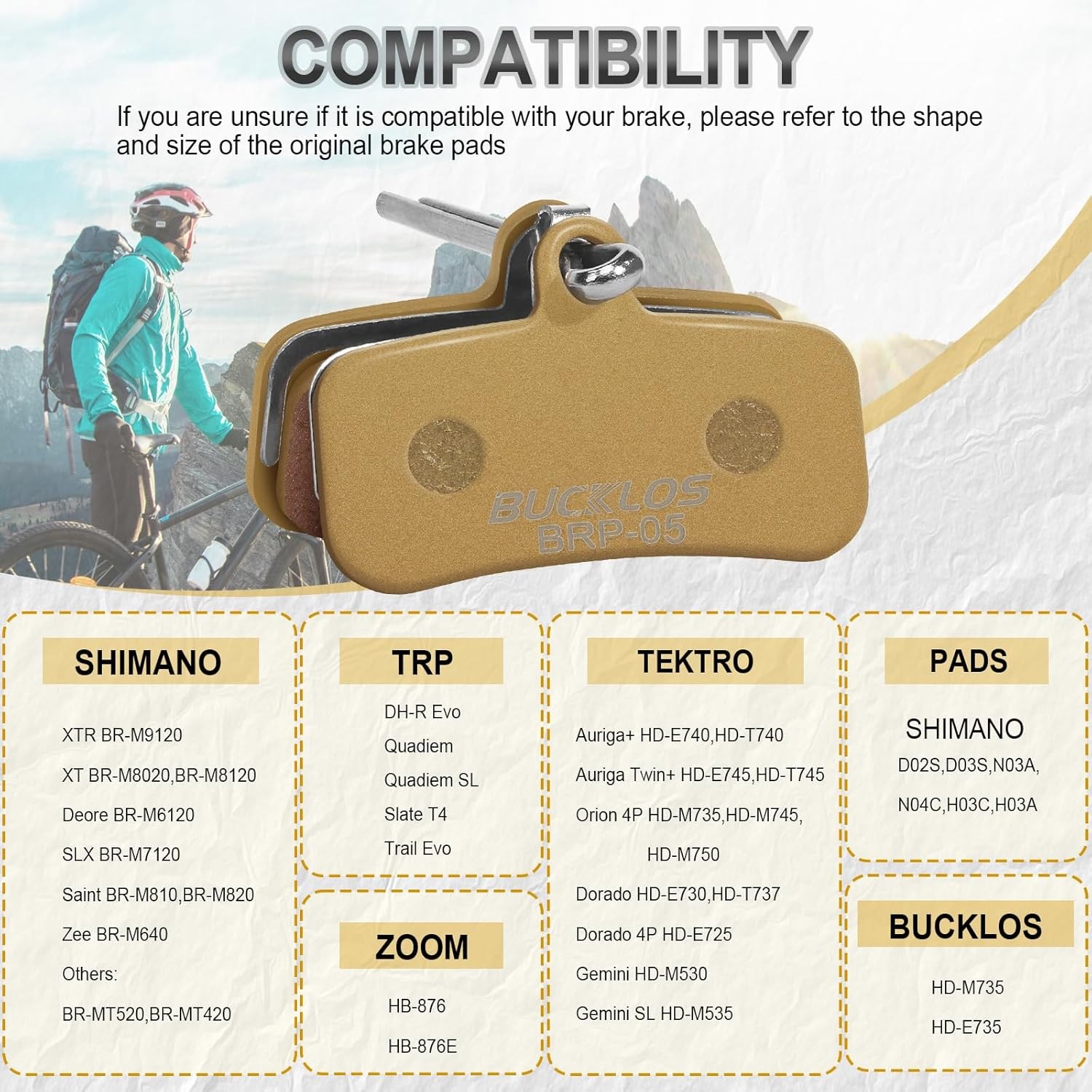 Shimano D02S D03S Bike Disc Brake Pads 4 Piston Bike Brake Pads Replacement