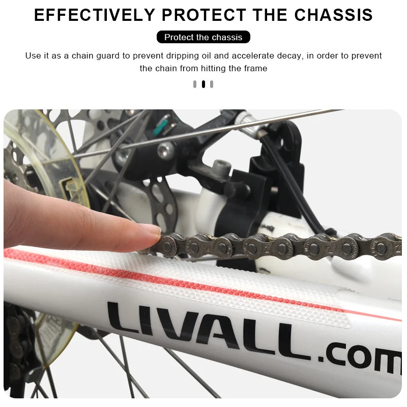 Bicycle Chainstay Protector Pad 3D Chain Stay Frame Guard for MTB Road Cycling M