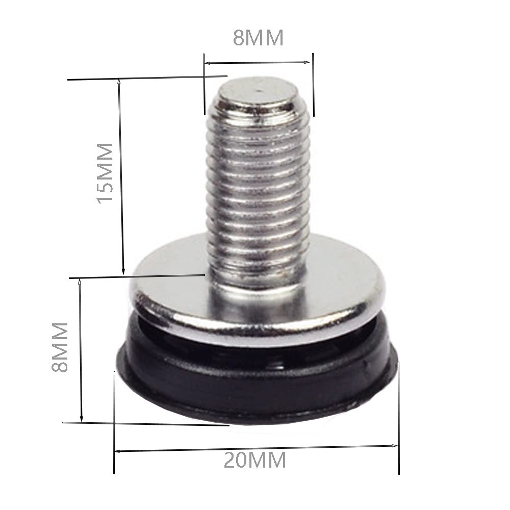 Hex Head Crank Arm Bolts 8mm x 15mm Pack of 6 – Strong Alloy Steel & Waterproof