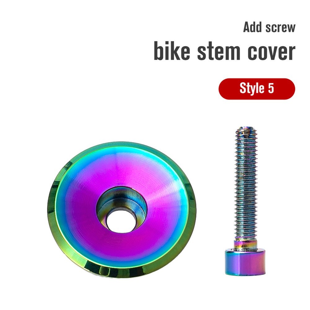 Lightweight Multicolor Oil Slick Headset Stem Cap Replacement Top Cover