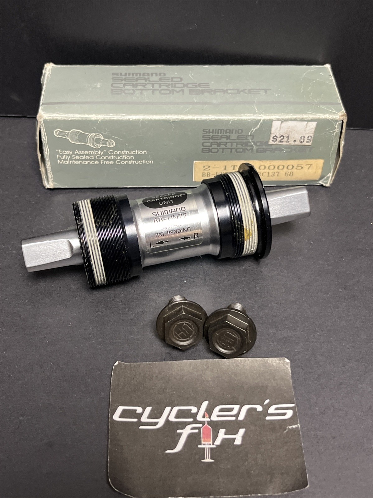 NOS Shimano BB-UN72 115x68mm Bottom Bracket Shell Square Taper English Single SR