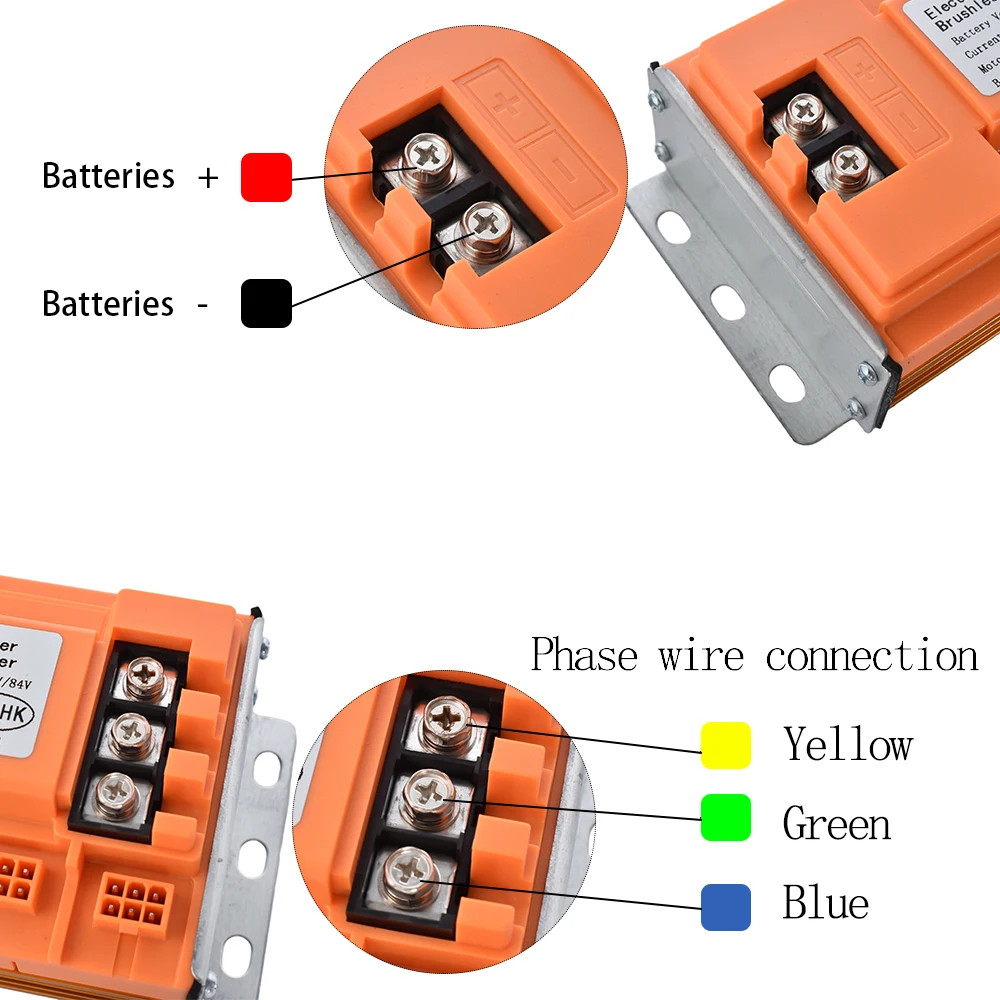 36V-84V Electric Bicycle Brushless Controller 48V 72V 3000W Sine Wave Controller