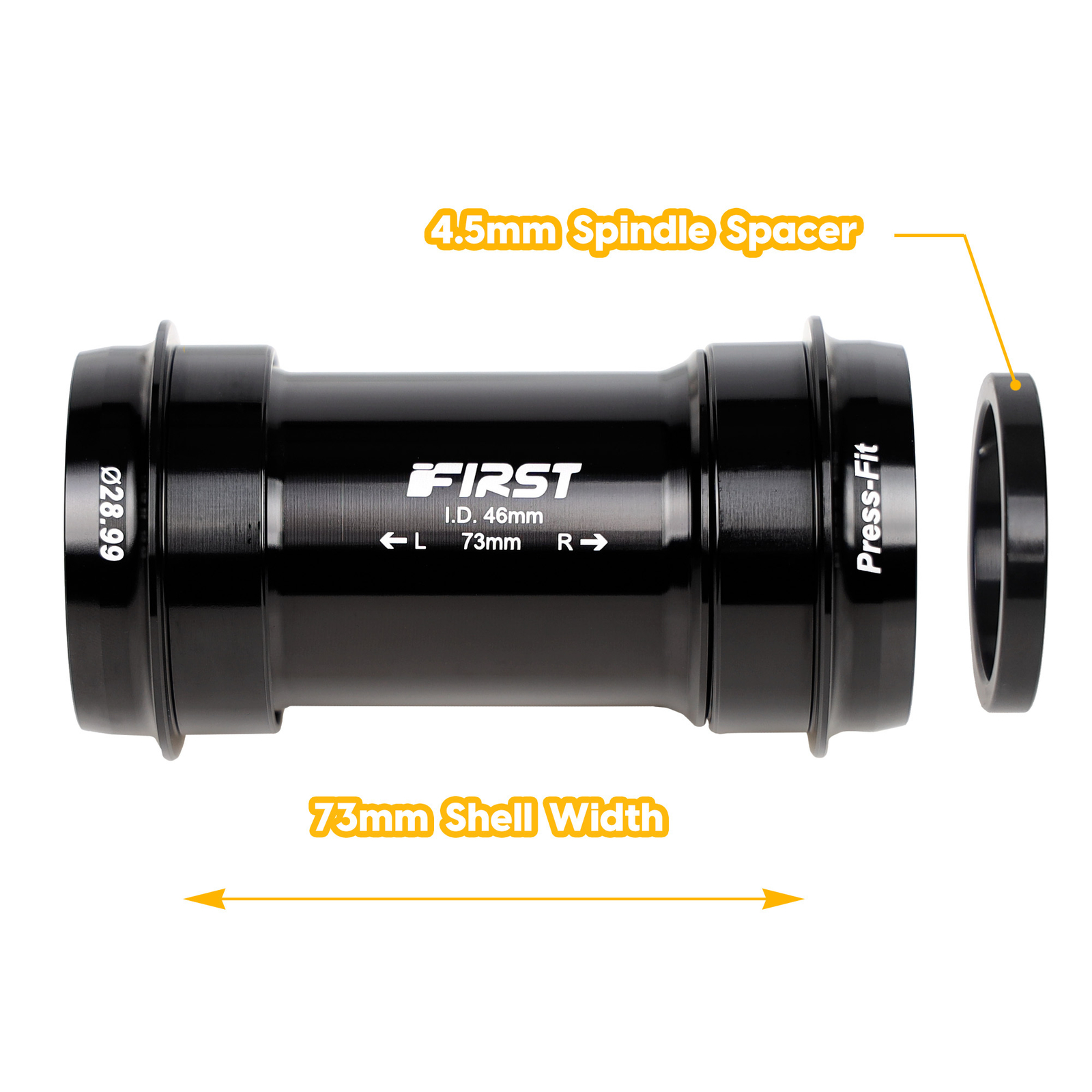 CyclingDeal MTB Bottom Bracket for SRAM DUB 28.99mm Spindle – PRESS-FIT PF30
