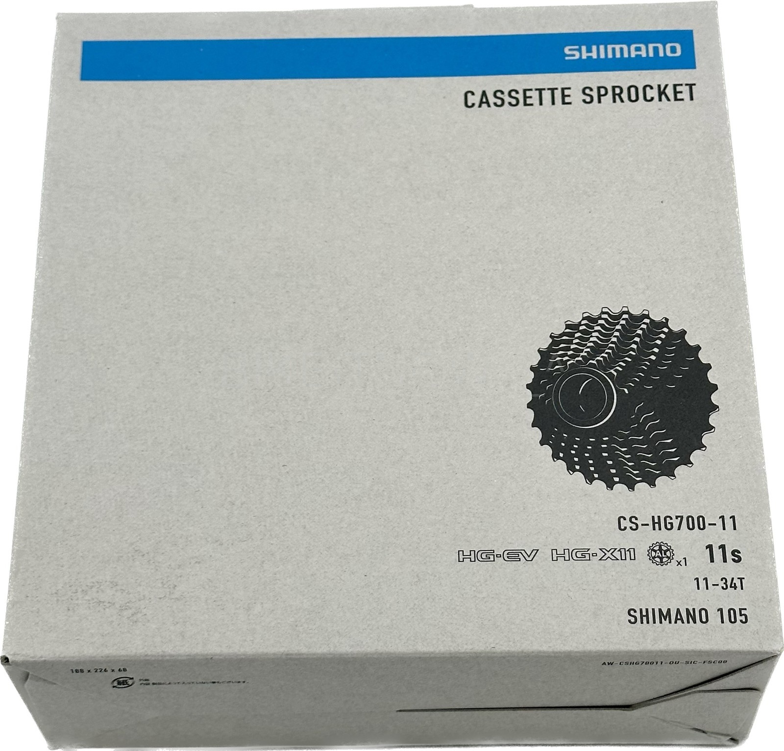 Shimano 105 CN-HG601 Chain 116L 11Speed + CS-HG700 11-34T Cassette Sprocket