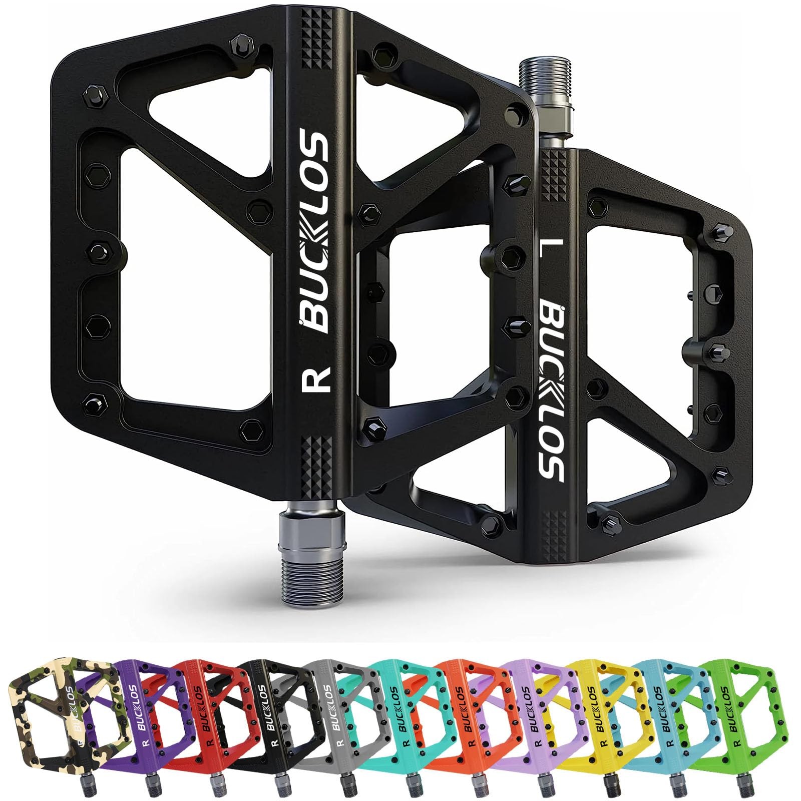 Mountain Bike Pedals MTB Pedals Flat, Bicycle Road Bike Adult Large Platform …
