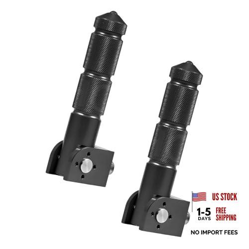 2PCS Motorcycle Foldable Foot Peg, 8mm 90 Degree Electric Bicycle Rear Footpeg