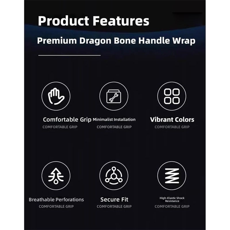 3.6Ft Wrap-Around Motorcycle Grips,Anti-Slip Handlebars Grips With Air Vent Hole